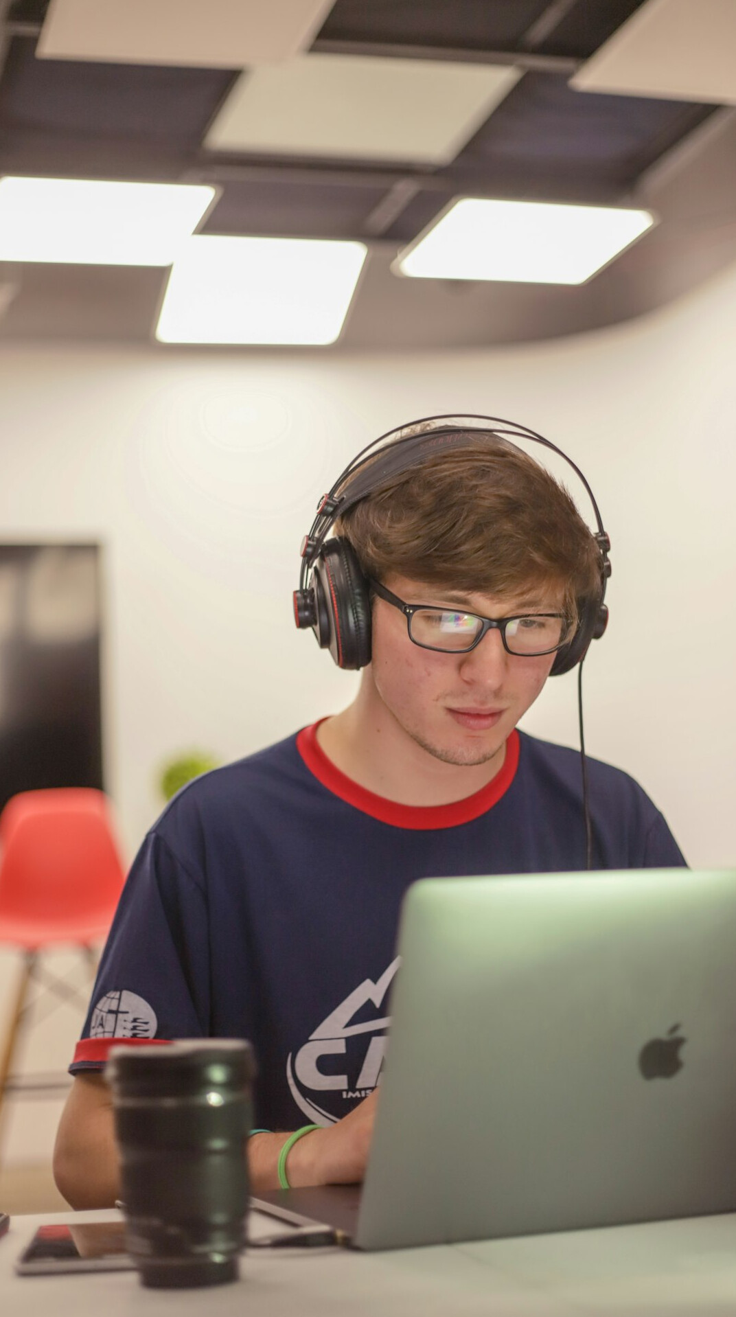 student learning coding